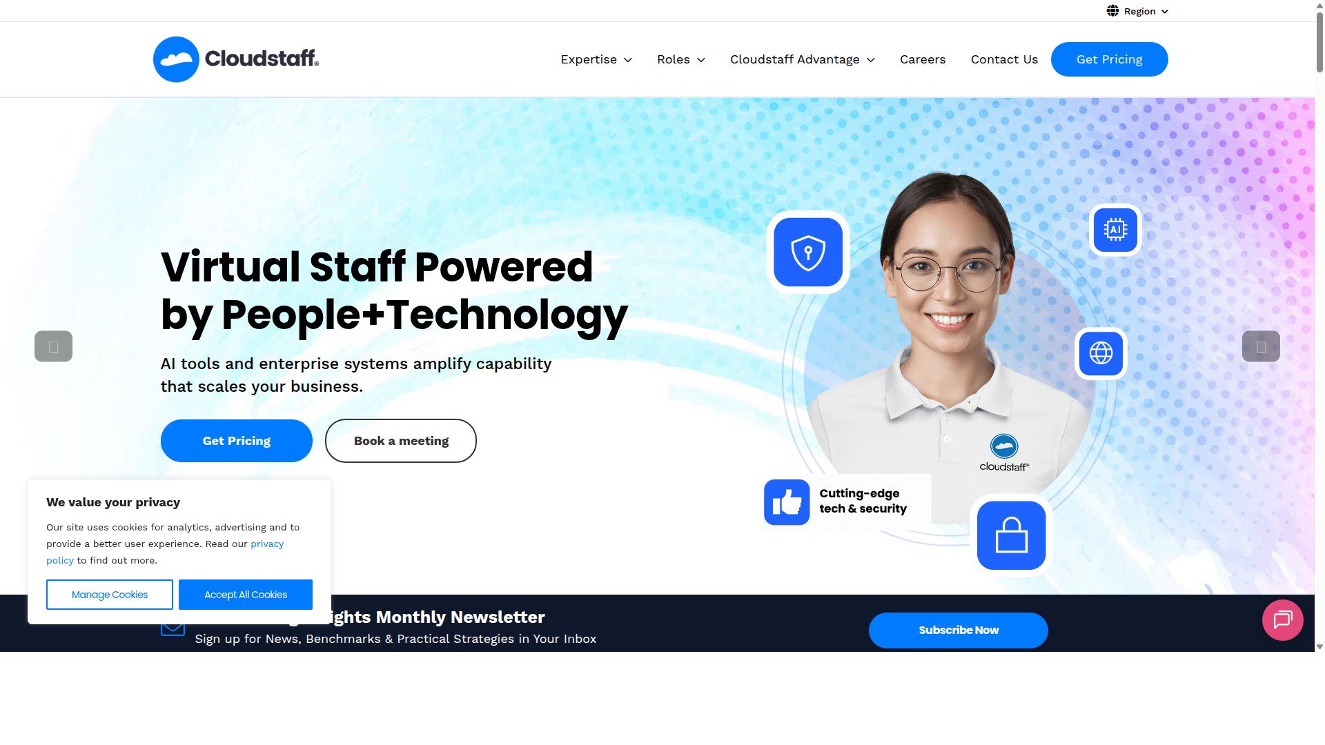 Cloudstaff website