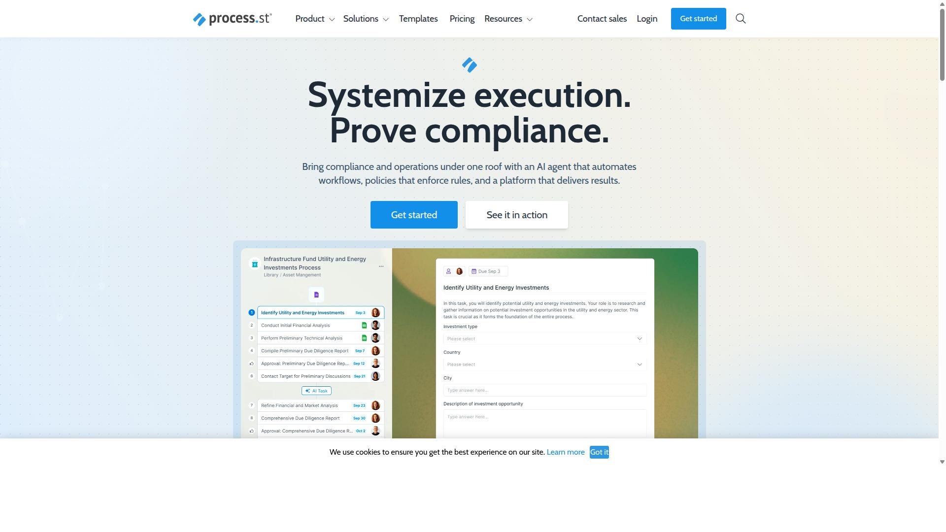 Process Street for Customizable Workflows website